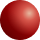Red glossy sphere with top-left highlight and subtle shadow