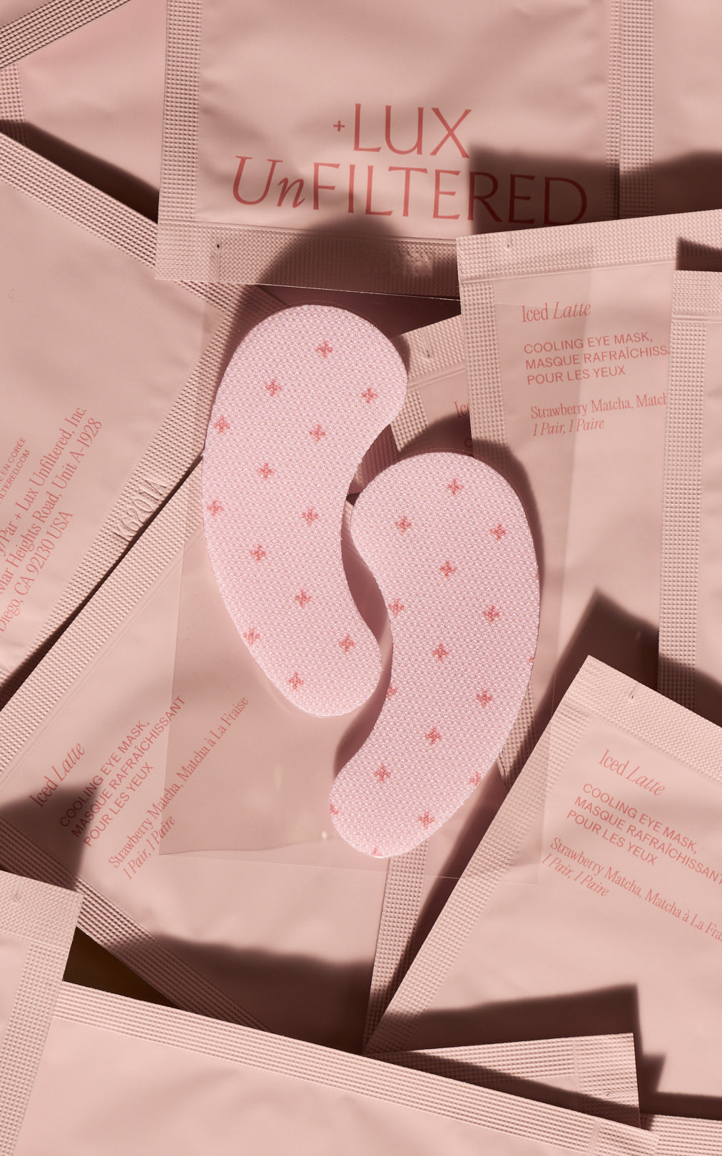Strawberry Matcha Iced Latte Eye Mask - 10 Pairs - + LUX UNFILTERED